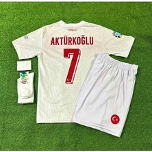 Ozsports Türkiye Euro 2024 Kerem Aktürkoğlu Çocuk Forması 4'lü Set (Beyaz)