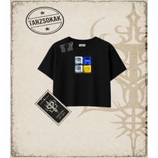 Tarzsokak Gotik & Grunge Streetwear Keycap 1 Crop Tişört