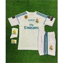 Ozsports Real Madrid 2017/18 Kiev Şampiyonlar Ligi Finali Cristiano Ronaldo Çocuk Forması 4'lü Set