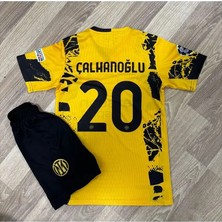 Ozsports Inter 2024/25 Yeni Sezon Hakan Çalhanoğlu Alternatif Çocuk Forması 2'li Set (Yellow)