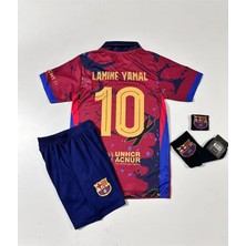 Ozsports Barcelona 2025/26 Yeni Lamine Yamal Özel Konsept Çocuk Forması 4'lü Set Armalı (10)