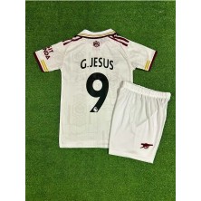 Ozsports Arsenal 2025/26 Yeni Sezon Gabriel Jesus Deplasman Çocuk Forması (Beyaz)