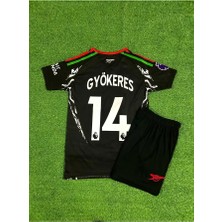 Ozsports Arsenal 2024-25 Yeni Sezon Viktor Gyökeres Deplasman Çocuk Forması (Black)
