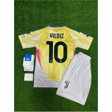 Ozsports Juventus 2024/25 Yeni Sezon Kenan Yıldız Deplasman Çocuk Forması (Sarı)