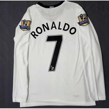 Ozsports Manchester/united Moskova 2008/09 Sezonu Cristiano Ronaldo Nostalji Forması (Beyaz)