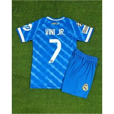 Ozsports Real Madrid 2025/26 Yeni Sezon Vini Jr Alternatif Çocuk Forması ( Blue)
