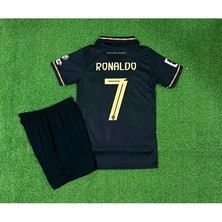 Ozsports Portekiz 2026 Dünya Kupası Cristiano Ronaldo Çocuk Forması (Black)