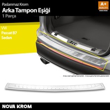 Nova Krom VW Passat B7 Sedan Krom Arka Tampon Eşiği 2010-2015