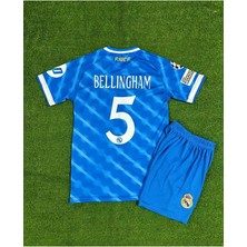 Ozsports Real Madrid 2025/26 Yeni Sezon Jude Bellingham Alternatif Çocuk Forması ( Blue)