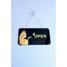 Open / Closed Kapı Tabelası – Kuaför ve Güzellik Salonları Için Şık Tasarım