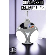 Bezos Güneş Enerjili Solar Aydınlatma Kamp Çadır Lambası Şarjlı Ampül LED Şarjlı El Feneri Işıldak