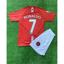 Ozsports M/united Moskova 2008 Sezonu Prime Cristiano Ronaldo Iç Saha Çocuk Forması 4'lü Set (Kırmızı HD1199