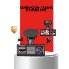 Esranın Dünyası 170° Geniş Açı Ön-Arka-Iç Kamera Seti – Tam Kapsamlı Araç Güvenliği