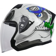 Rhkc 528 Çenesiz Vizörlü Yazlık Kask Panda Xlarge