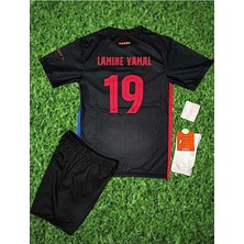 Ozsports B.a.r.c.e.l.e.n.o Lamine Yamal Yeni Sezon Siyah Deplasman Çocuk Forması 4 Lü SET-İM02