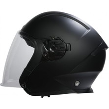 Beon B-203 Güneş Gözlüklü Yazlık Yarım Kask Mat Siyah Large