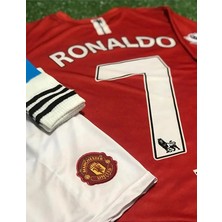 Ozsports Manchester/united 2008 Moskova Finali Cristiano Ronaldo Çocuk Forması Şort Çorap 3'lü Set (Red)