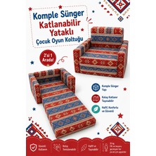 Lensa Home Çocuk Koltuğu - (0-4 Yaş) - Komple Sünger - Mavi Kilim Desen