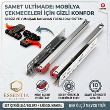 ESBH Samet Ultimade Kısmi Açılım Frenli Ray 30 cm - Mandal Dahil
