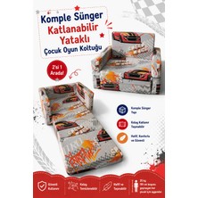 Lensa Home Çocuk Koltuğu - (0-4 Yaş) - Komple Sünger - Gri Turuncu Arabalı