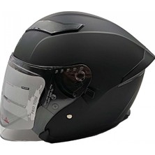 Yıldırım Pro You Açık Kask Güneş Vizörlü Mat Siyah Small