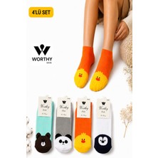Worthy Socks 4 Çift Kadın Bilek Patik Çorap