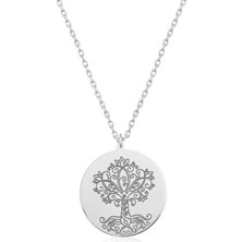 Tienda Elegante Gümüş Hayat Ağacı Bayan Kolye