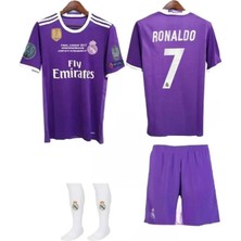 Ozsports R.e.a.l M.a.d.r.i.d 2017 Cardiff Şampiyonlar Ligi Cristiano Ronaldo Çocuk Forması 4'lü Set (Armalı)