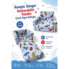 Lensa Home Çocuk Koltuğu - (0-4 Yaş) - Komple Sünger - Mavi Mini Araba