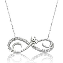 Tienda Elegante Gümüş Sonsuz Aşk Bayan Kolye
