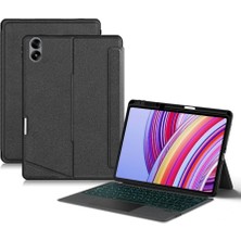 Fogy Xiaomi Redmi Pad 2 Pro 12.1 ile Uyumlu Mag Touchpad Blutooth Işıklı Standlı Türkçe Q Klavyeli Kılıfı