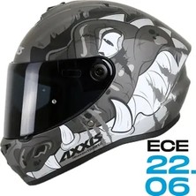 Axxis Kapalı Kask Draken Trooper D2 Mat Gri 2xlarge