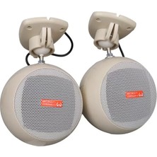 Mabelme Magicvoice Mv-12 7.5 cm 20 Watt Komütatörlü Hat Trafolu Krem Beyazı Sütun Sarkık Hoparlör (2'li Takım)