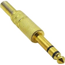 Mabelme Powermaster PM-2227 Gitar Jack Stereo Sarı Gold Metal