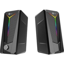 Mabelme Lenovo Lecoo DS104 Kablolu USB + 3.5mm Jack 6W 80DB Rgb Işıklı 1+1 Gaming Speaker - Hoparlör
