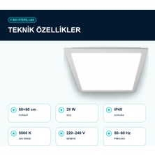 Biosteril Bio Steril LED 60X60 Sıva Altı Panel LED 28W IP40 5500K