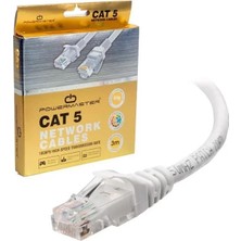 Powermaster  PM-7959 Gri Cat5 3 Metre Ethernet Network Kablosu