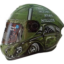 Axxis Kapalı Kask Draken Iron Peace Solıd Mat Yeşil Xlarge