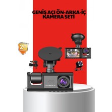 Hace Bazaar 170° Geniş Açı Ön-Arka-Iç Kamera Seti – Tam Kapsamlı Araç Güvenliği