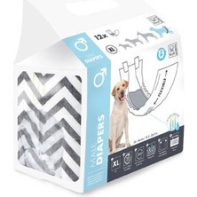 Bezos Diapers Erkek Köpekler Için Külot Bez Xlarge 12 Li 20X81 cm