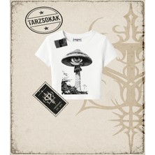 Tarzsokak Gotik & Grunge Streetwear Mushroom Baby Tee