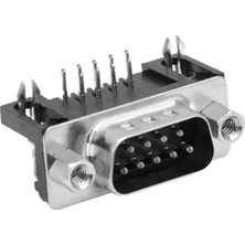 Mabelme 9 Pin Erkek D-Sub 90 Derece Konnektör