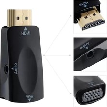Mabelme Powermaster PM-13645 Hdmı To VGA Çevirici Aparat (5 V Ses Çıkışlı)