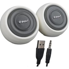 Mabelme Magicvoice MV-24845 1+1 USB Aux Oval Multımedia Ses Sistemi Speaker - Hoparlör 2X3WATT