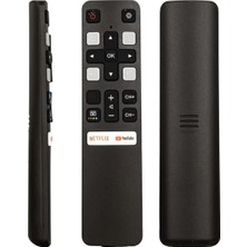 Mabelme Tcl Rc 802V - Fnr1 - HTC120 - RC25324 Netflix - Youtube Tuşlu Ses Komutsuz LCD LED Tv Kumanda