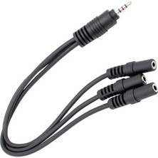 Mabelme Powermaster Kulaklık Mikrofon Çoklayıcı 3 Port 3.5 mm Splitter Çevirici Dönüştürücü Adaptör PM-4871
