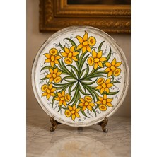 Muguetarts %100 El Işçiliği Çini Dekoratif Tabak 25 cm