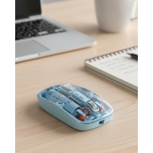Hace Bazaar Mavi Kablosuz Mouse Bluetooth ve USB Çift Mod Bağlantılı