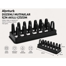 Abnturk 6 Bölmeli Plastik Tencere Tava  Kapağı Tabak Organizeri-Dolap Içi Mutfak Düzenleyici-Renk Garantisi Yoktur