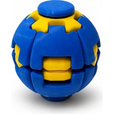 Tekno Craft Bas, Dönsün, Rahatla! Stress Oyuncağı (Sarı Mavi) - Spinner Ball